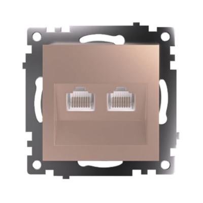 Розетка компьютерная 2-местная RJ-45 Stekker Катрин GLS00-7109-02 50004