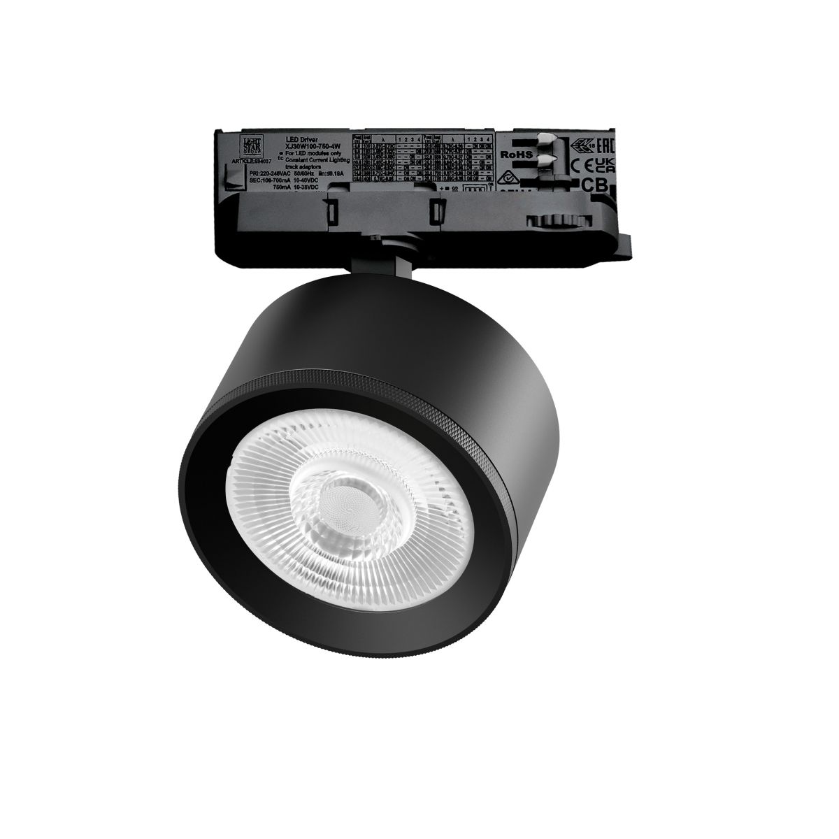 Трековый трехфазный светильник Quattro LED 60G с адаптером Lightstar Alta Pro A5537QT60G