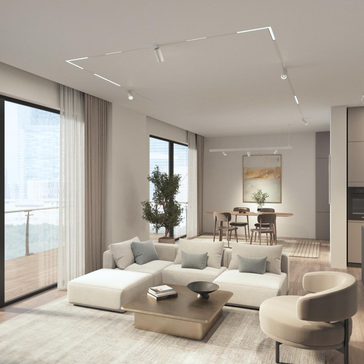 Трековый однофазный светильник Denkirs Simple Grill DK8201-WH