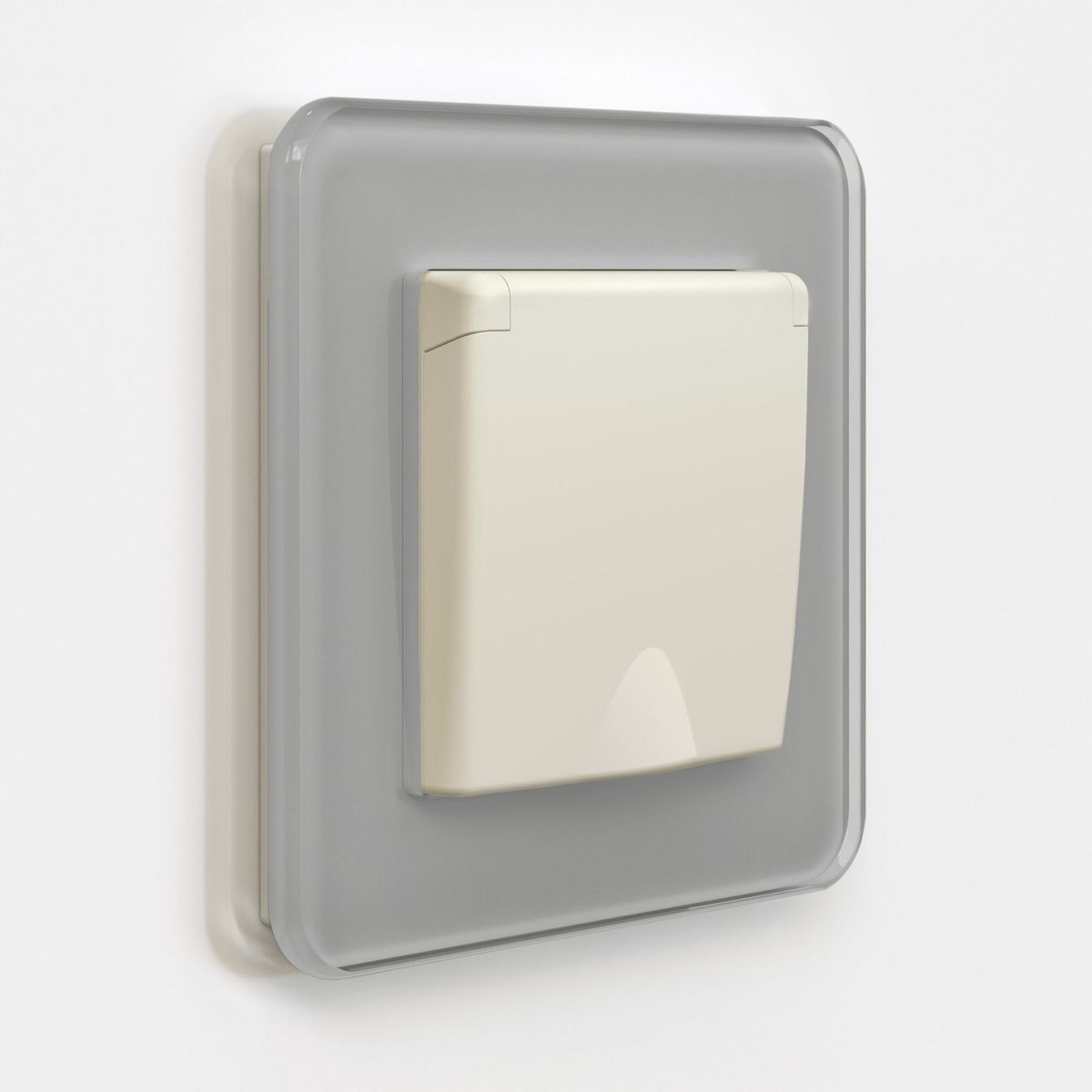 Розетка с заземлением и шторками c крышкой Werkel 4690389213175 W1171262