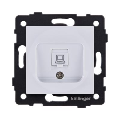 Розетка Ethernet RJ45 Cat.6, белый Kollinger REA-018WH для Aspekt, Eleganz, Reflex