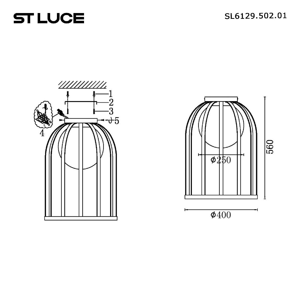 Потолочный светильник ST Luce Nordic SL6129.502.01