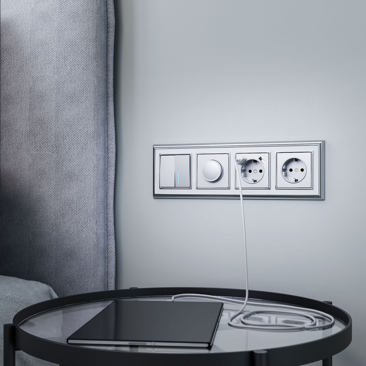 Выключатель двухклавишный с подсветкой Werkel W1120106  4690389164859 a050883