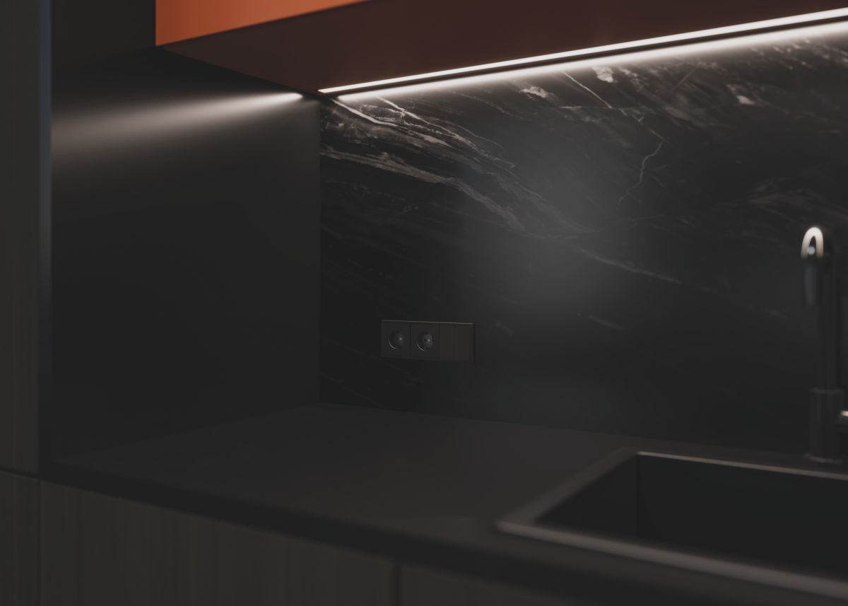 Клавиши для выключателя/переключателя двухклавишного S70 Metal (антрацит) Voltum VLSM000312