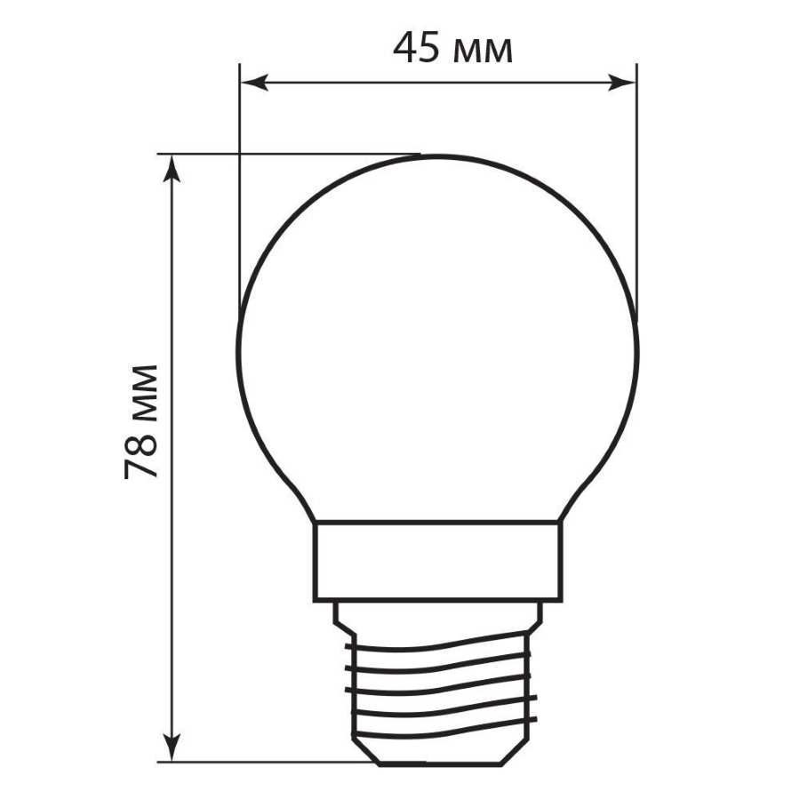 Лампа светодиодная филаментная Feron E27 5W 4000K Шар Прозрачная LB-61 25582