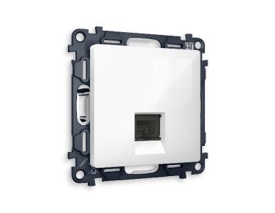 Комплект механизма телефонной розетки RJ-11(4P4C) со шторкой Ambrella Volt Alfa MA112030