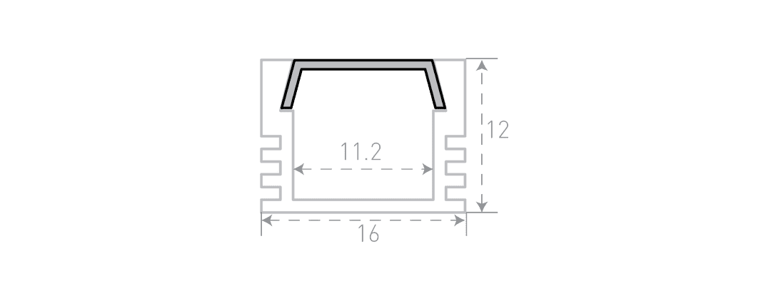 Алюминиевый профиль SWG SF-1612-BL 020194