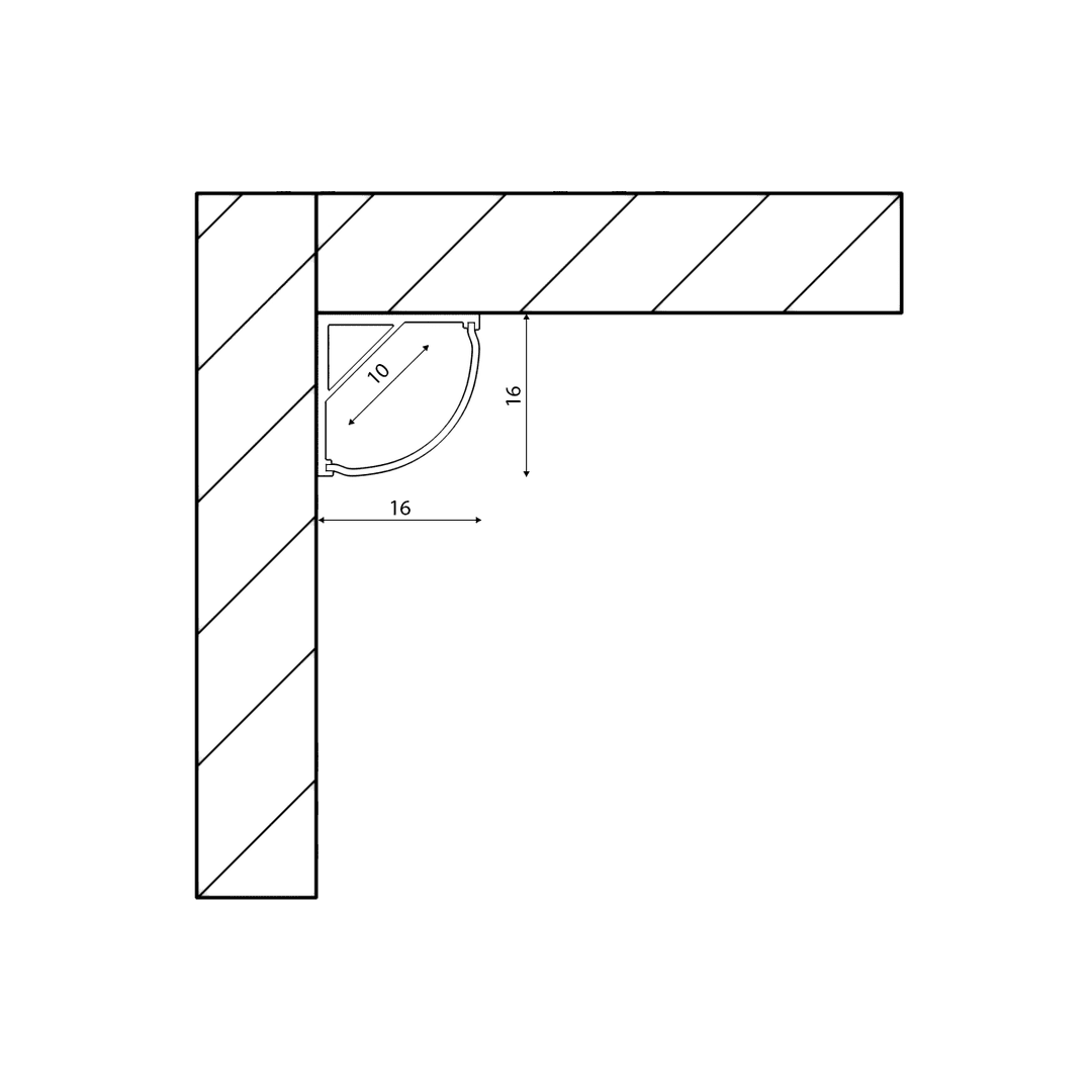 Профиль алюминиевый SWG SF-1616 000086