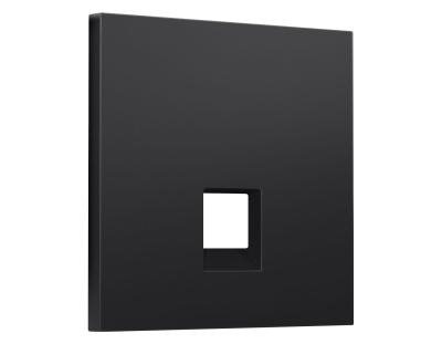 Лицевая панель SIGMA (Черный матовый) для компьютерной/телефонной розетки RJ-45/RJ-11 QUANT PRO Ambrella Volt SP8120