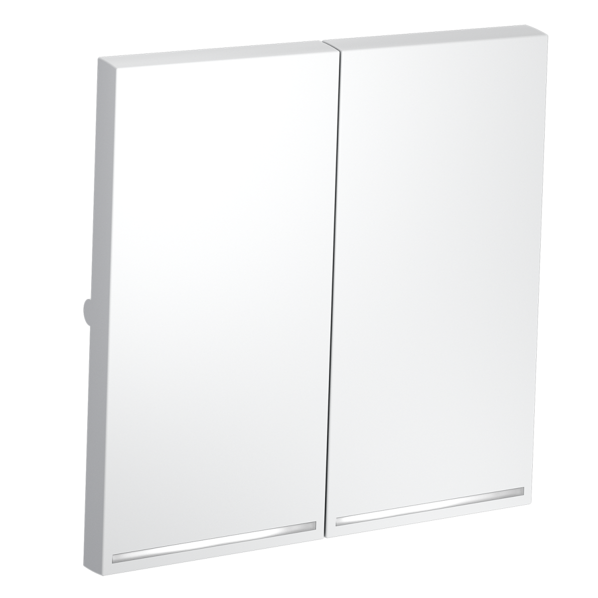 Клавиши для выключателя/переключателя двухклавишного с подсветкой Voltum S70 (белый матовый) VLS000402