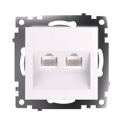 Розетка компьютерная 2-местная RJ-45 Stekker Катрин GLS00-7109-01 50003