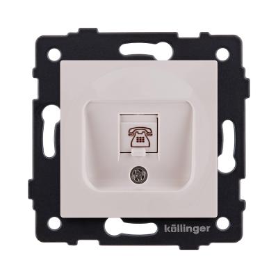 Розетка телефонная RJ11, кашемир матовый Kollinger REA-009CM для Aspekt, Eleganz, Reflex