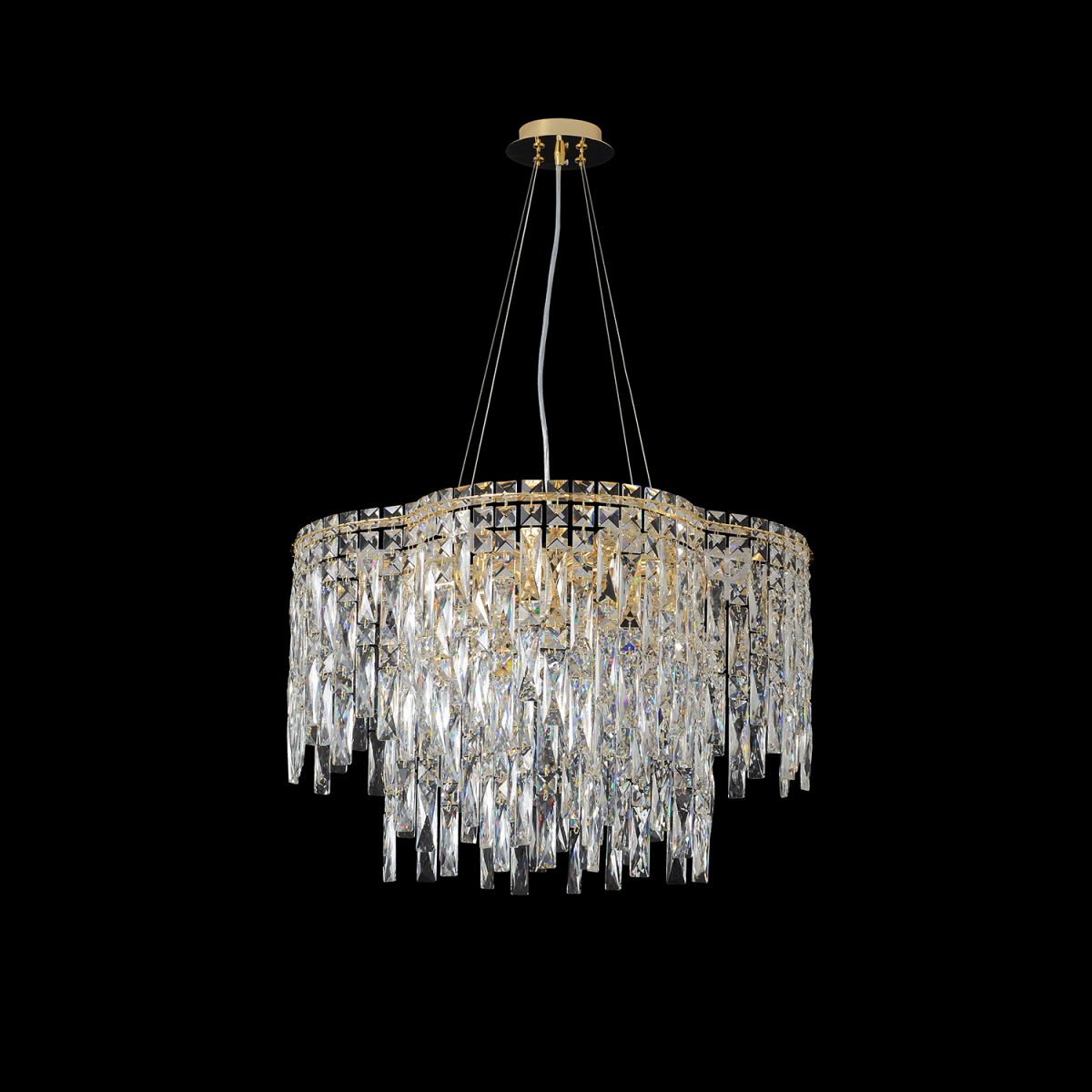 Подвесная люстра Crystal Lux ABRIL SP12 GOLD