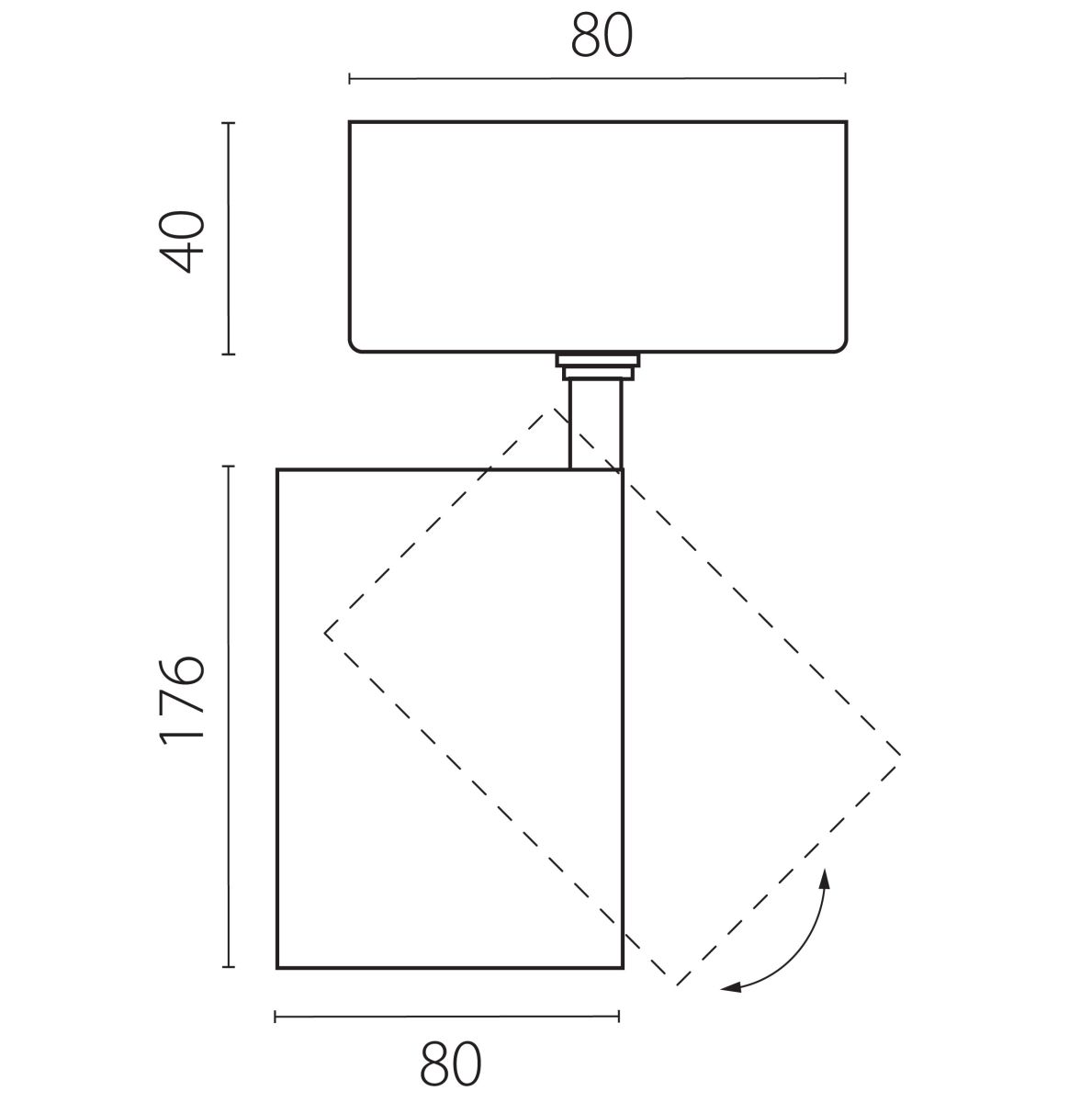 Накладной светильник 20-55G с адаптером Lightstar Canno Pro C4307SO