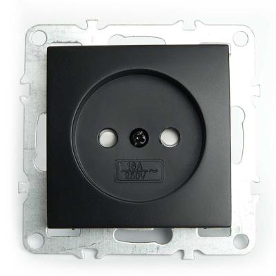 Розетка 2P Stekker Эрна черный PST10-9109-03 49153 Розетка 2P Stekker Эрна черный PST10-9109-03 49153