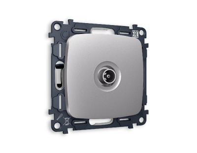 Комплект механизма TV розетки проходной 5-1000 MHz 4dB Ambrella Volt Omega MO513030 Комплект механизма TV розетки проходной 5-1000 MHz 4dB Ambrella Volt Omega MO513030