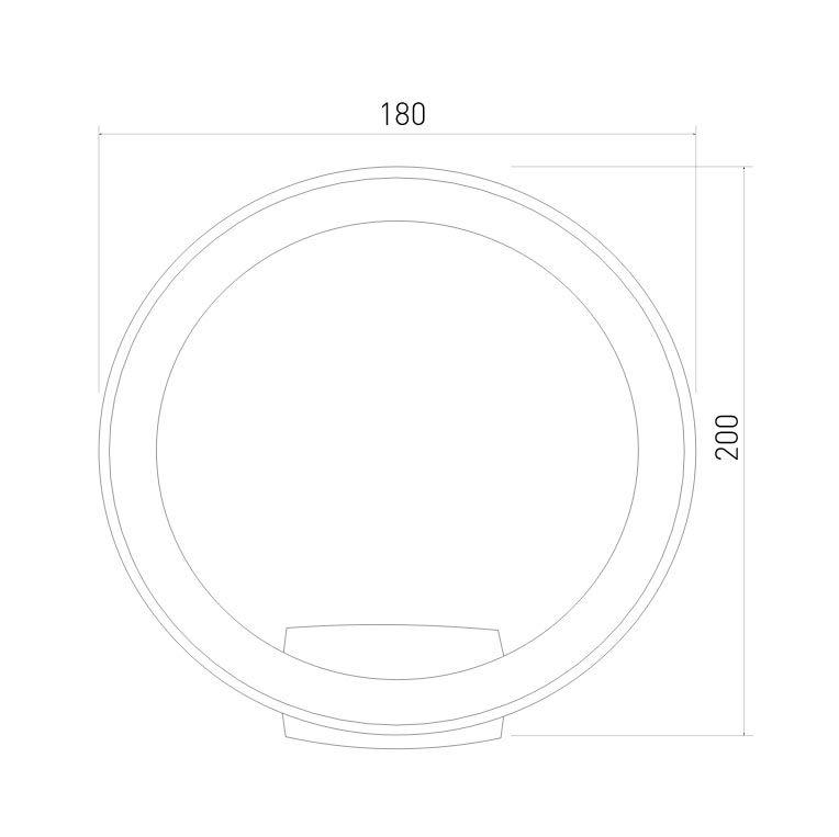 Уличный настенный светодиодный светильник Elektrostandard Ring 1710 Techno Led черный 4690389175985