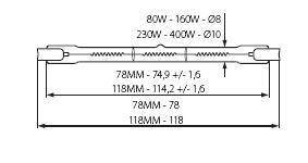 Галогеновая лампа Kanlux J-230W R7s 230W 2700К 8502