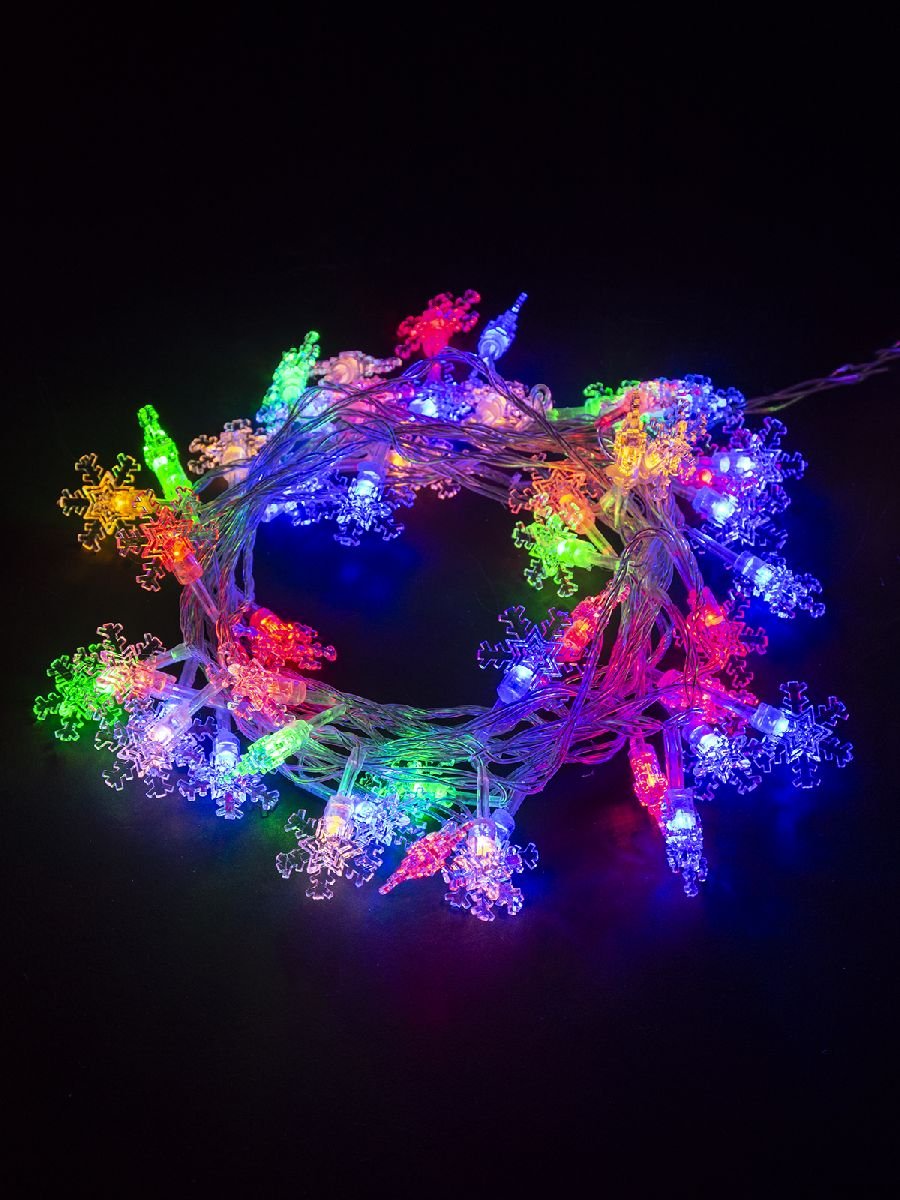 Светодиодная гирлянда TDM Electric Снежинки 250V разноцветная 8 режимов SQ0361-0047