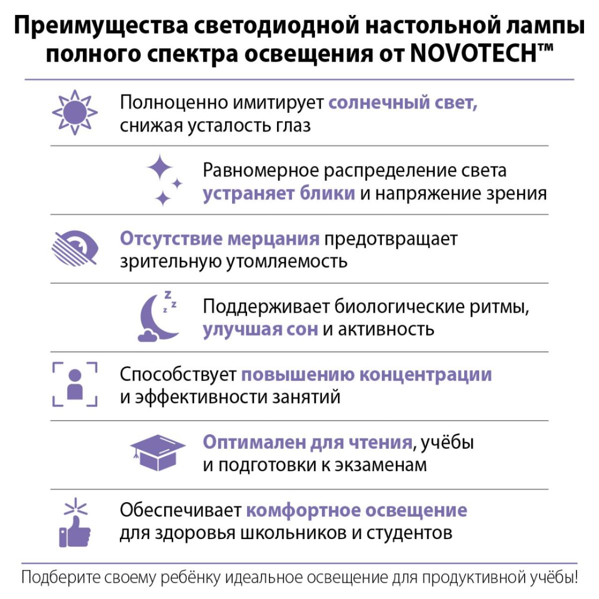 Настольная лампа диммируемая полного спектра Novotech Ledo Studi 359968