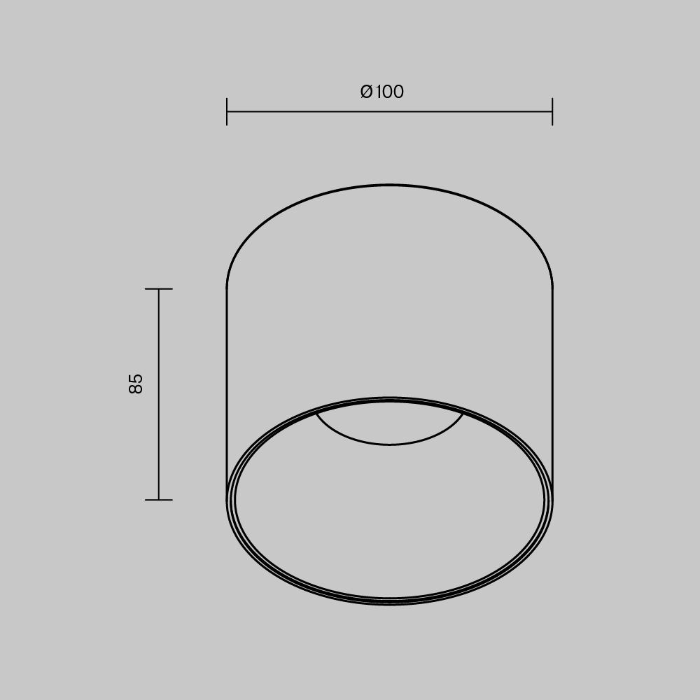 Накладной светильник Maytoni Alfa LED C064CL-01-15W3K-RD-B