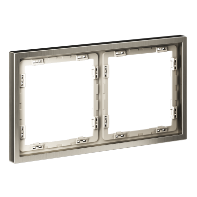 Рамка металлическая на 2 поста Voltum S70 Metal (никель) VLSM120211