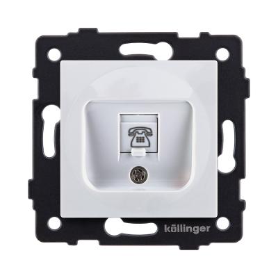 Розетка телефонная RJ11, белый Kollinger REA-009WH для Aspekt, Eleganz, Reflex