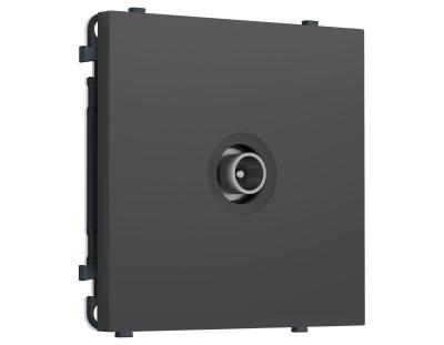 Комплект механизма TV розетки проходной SIGMA Графит Мягкое касание 5-1000 MHz 4dB QUANT PRO Ambrella Volt MS913030 (SP9130, PR211)