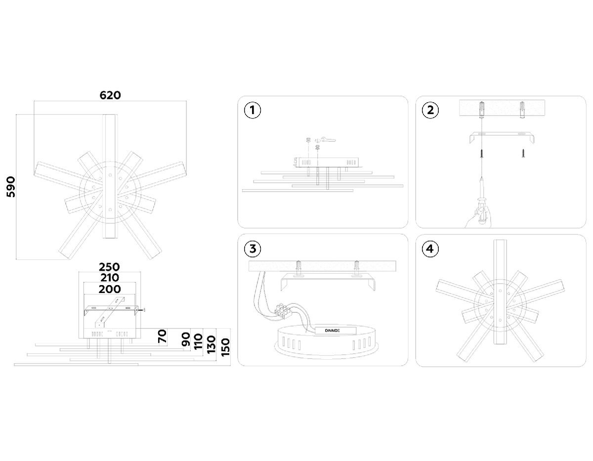 Потолочная люстра Ambrella Light Original FA8903