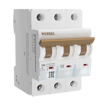 Автоматический выключатель Werkel 3P 10A C 6kA W903P106 4690389192784