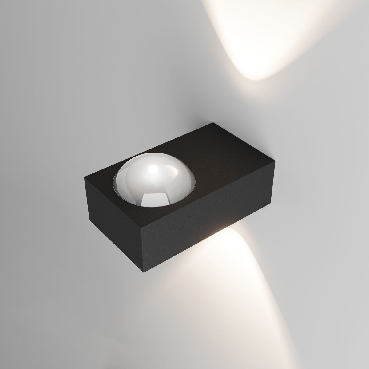 Уличный настенный светильник Elektrostandard Lenses черный 35191/W 4690389216428 a070458