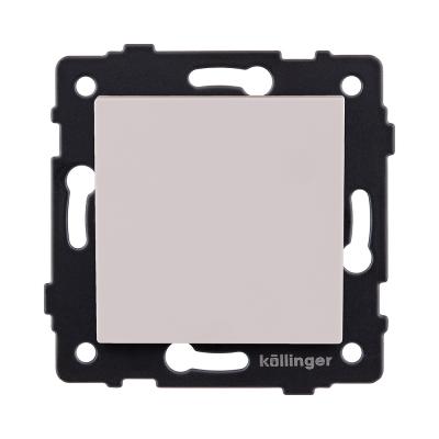 Выключатель 1-клавишный проходной 10А/250В, кашемир матовый Kollinger REA-S-003CM для Aspekt, Eleganz, Reflex