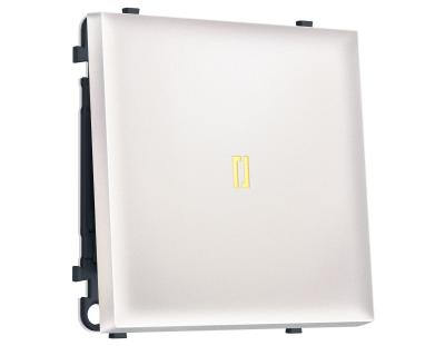 Комплект механизма 1-кл выключателя с подсветкой 3200K SIGMA Жемчуг 10A-250V QUANT PRO Ambrella Volt MS202010 (SP2020, PR101, G11Y)