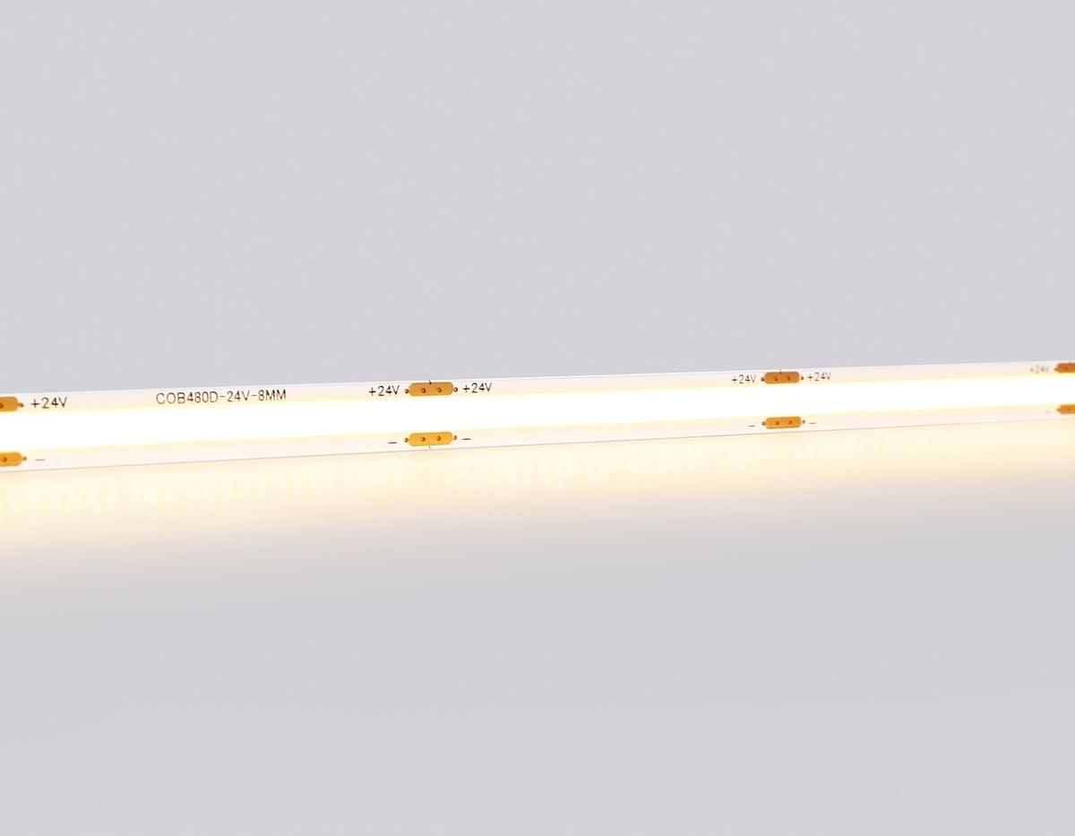 Светодиодная лента Ambrella Light 12W/m 480LED/m COB теплый белый 5M GS4701