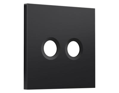 Лицевая панель SIGMA (Черный матовый) для TV двойной розетки QUANT PRO Ambrella Volt SP8133