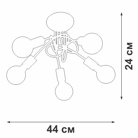 Потолочная люстра Vitaluce V3727-0/5PL