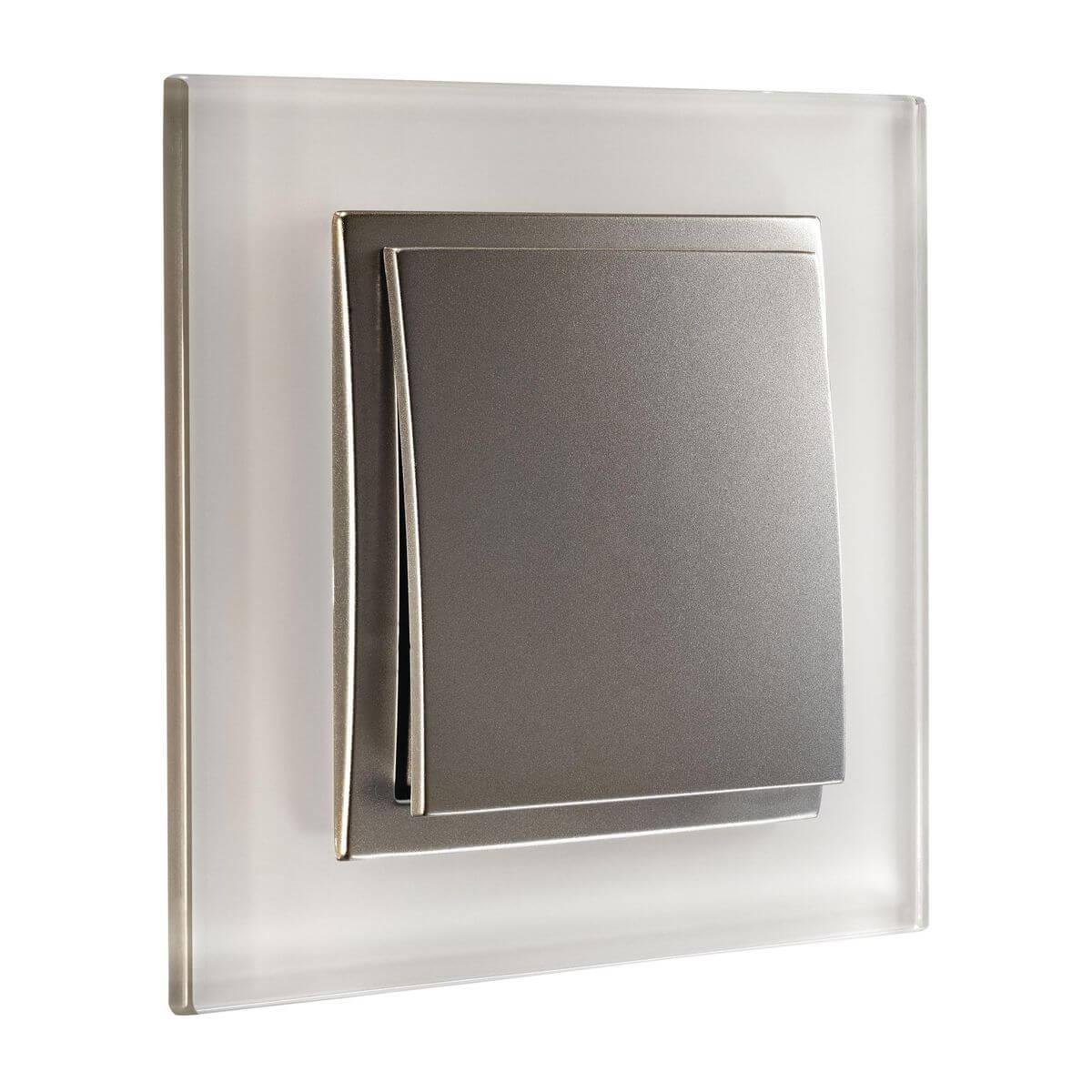 Рамка 1-постовая Mono Electric Style Glass белое стекло 107-710000-160