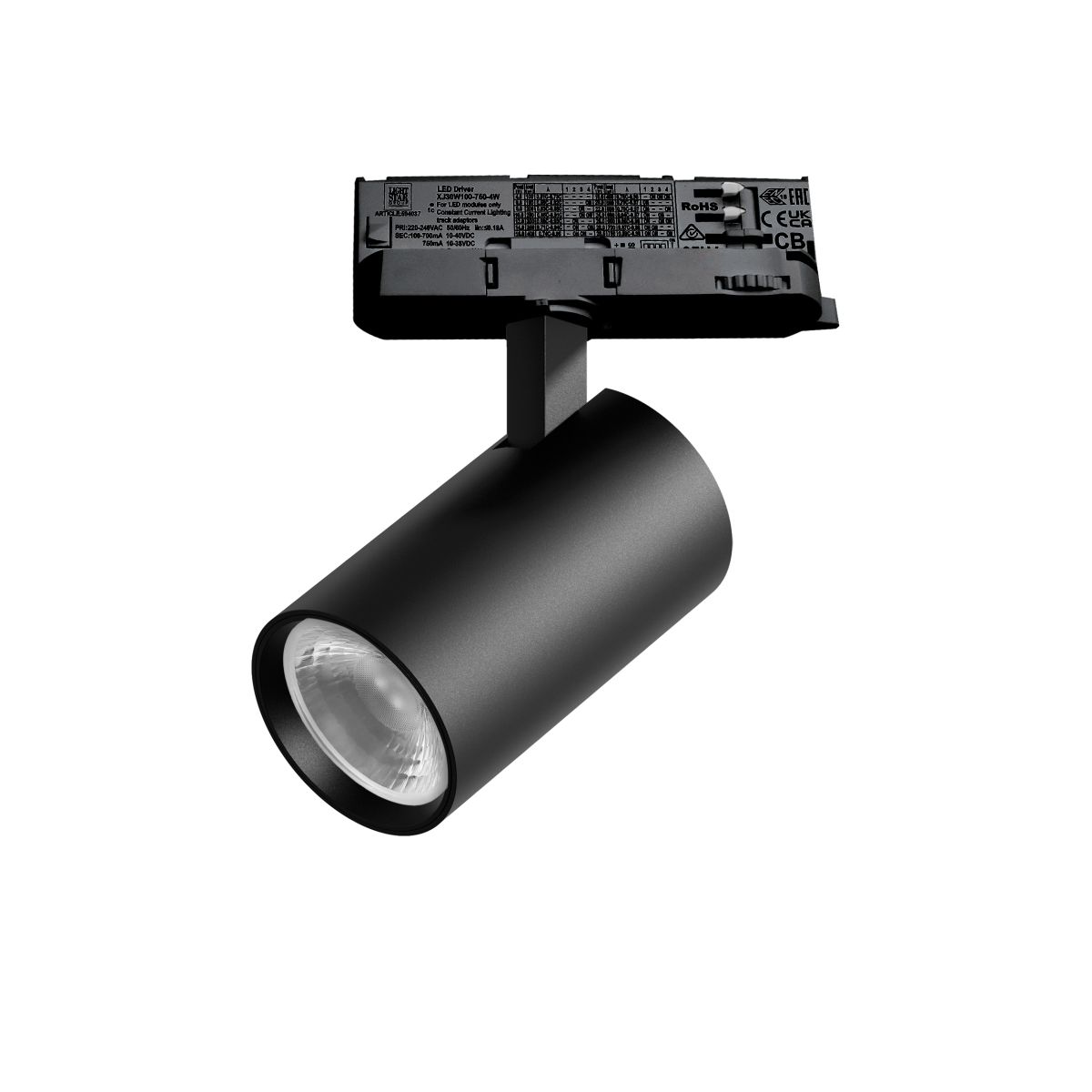 Трековый трехфазный светильник Quattro LED 36G с адаптером Lightstar Alta Base A5147QT36G