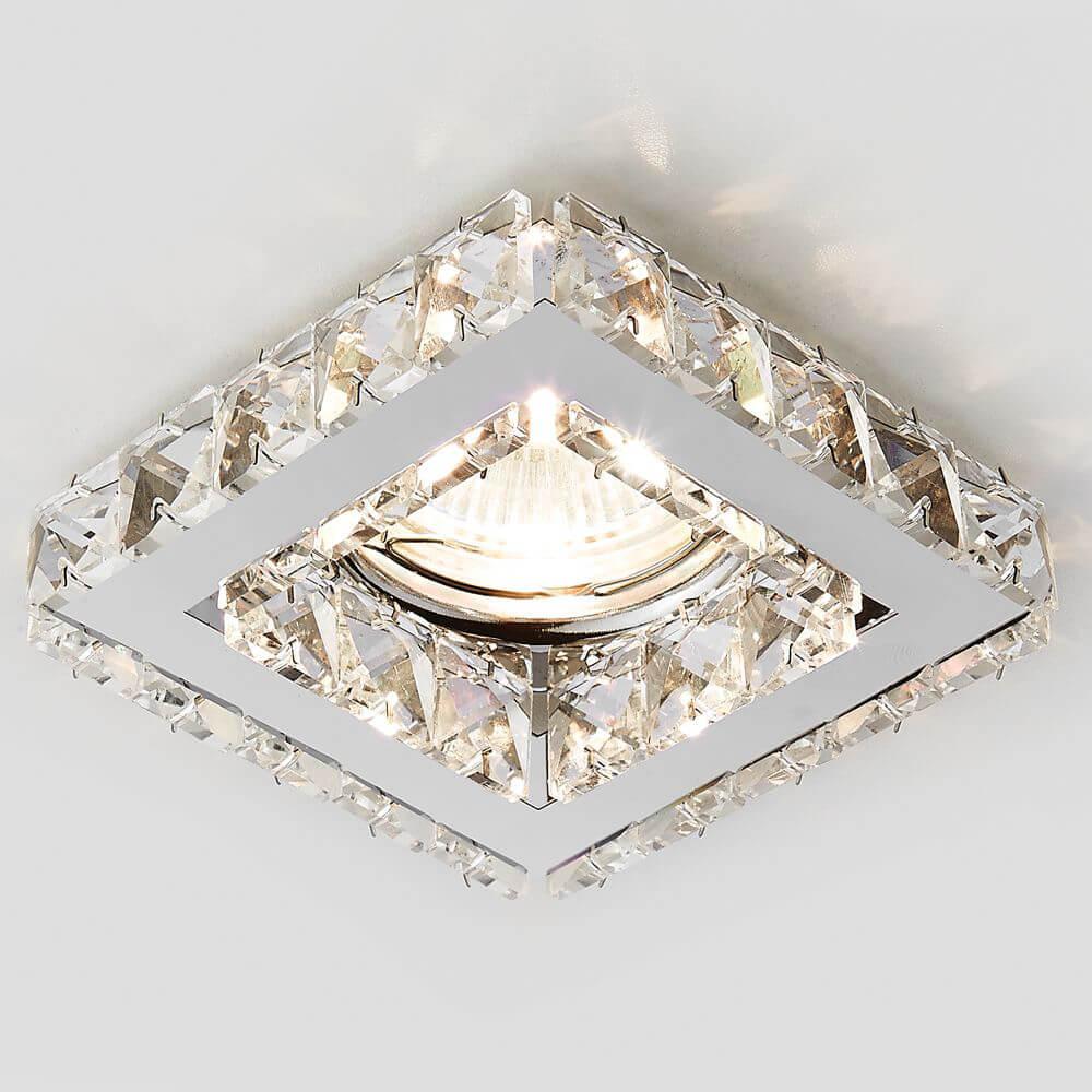 Встраиваемый светильник Ambrella light Crystal K110 CL/CH - Elektrostandard.net Встраиваемый светильник Ambrella light Crystal K110 CL/CH