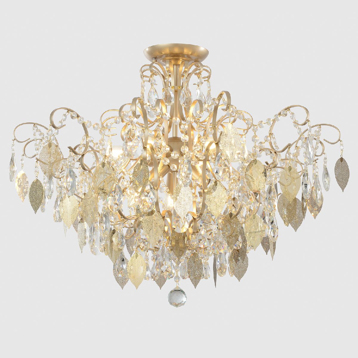 Потолочная люстра Crystal Lux ESMIRALDA PL9 GOLD