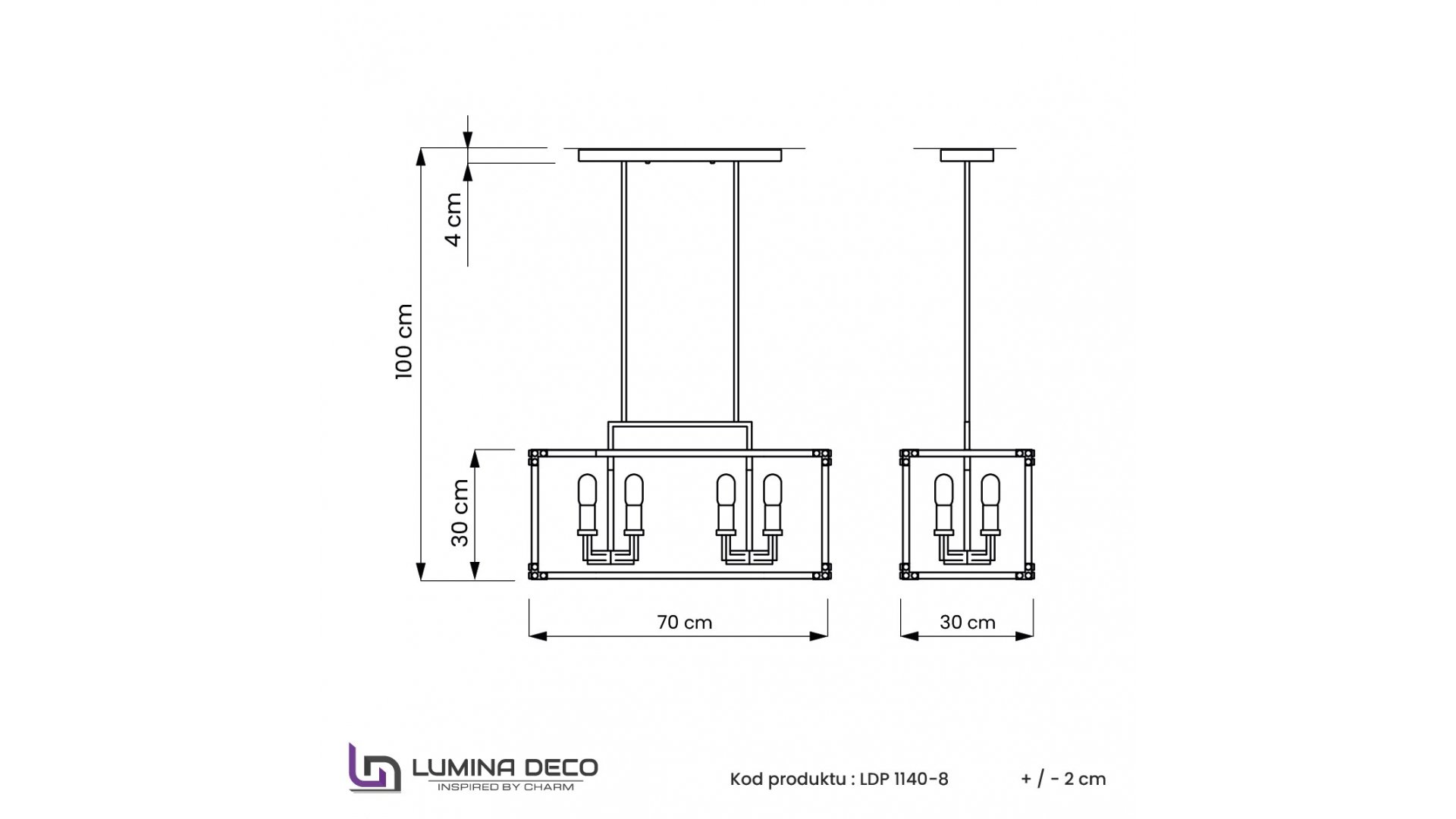 Подвесная люстра Lumina Deco Waldorf LDP 1140-8 BK+MD