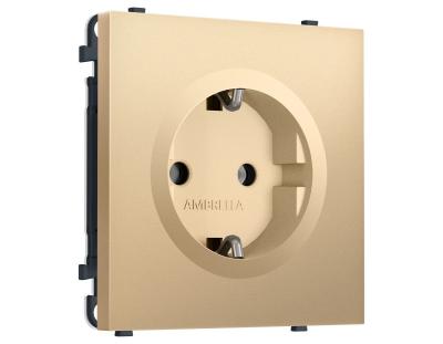 Комплект механизма электрической розетки SIGMA Золото Мягкое касание 50Hz 2P+E с/з 16A-250V QUANT PRO Ambrella Volt MS886010 (SP8860, PR141)
