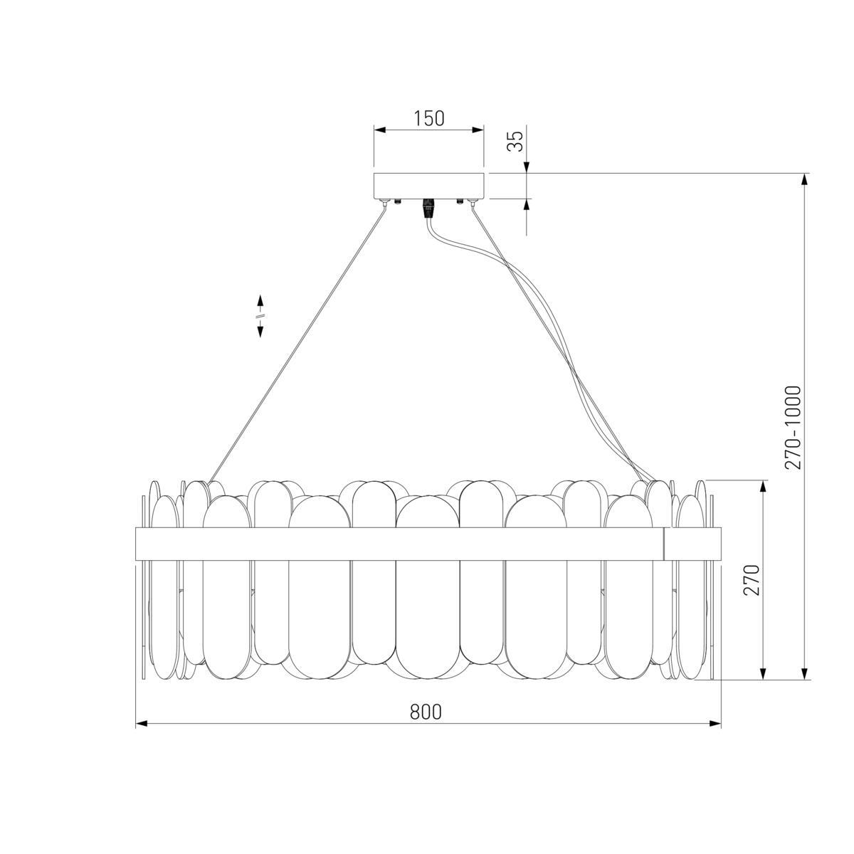 Подвесная люстра Bogates Conte 333/10 Smart a052688