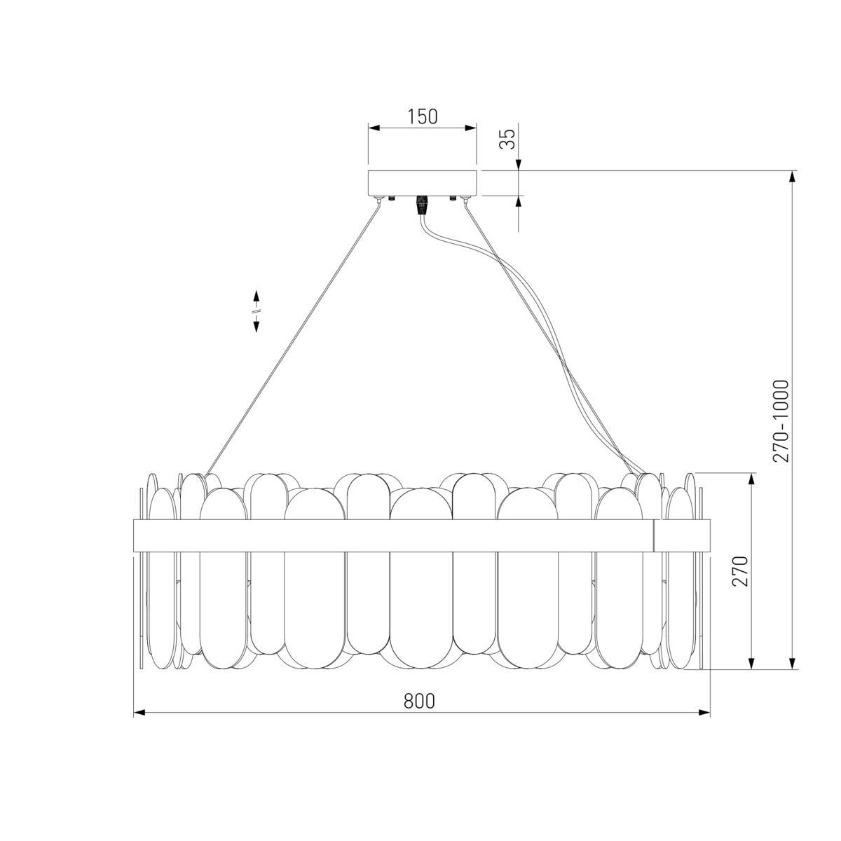 Подвесная люстра Bogates Conte 333/10