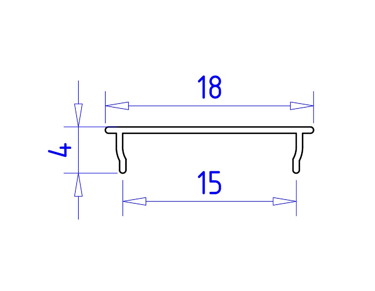 Алюминиевый накладной профиль Ambrella Light Alum Profile GP1600BK