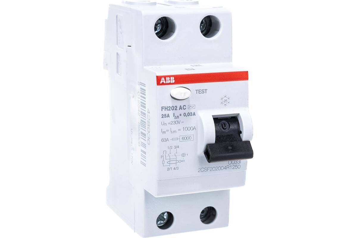 УЗО ABB FH202 2P 25A 30mA  AC