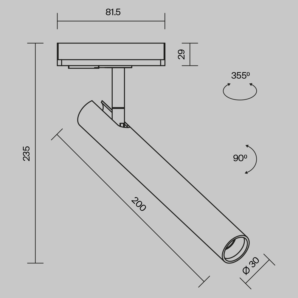 Трековый однофазный светильник Maytoni Focus T TR141-1-6W4K-M-BS