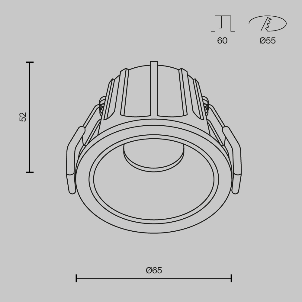 Встраиваемый светильник Maytoni Technical Alfa LED DL043-01-10W4K-RD-WB