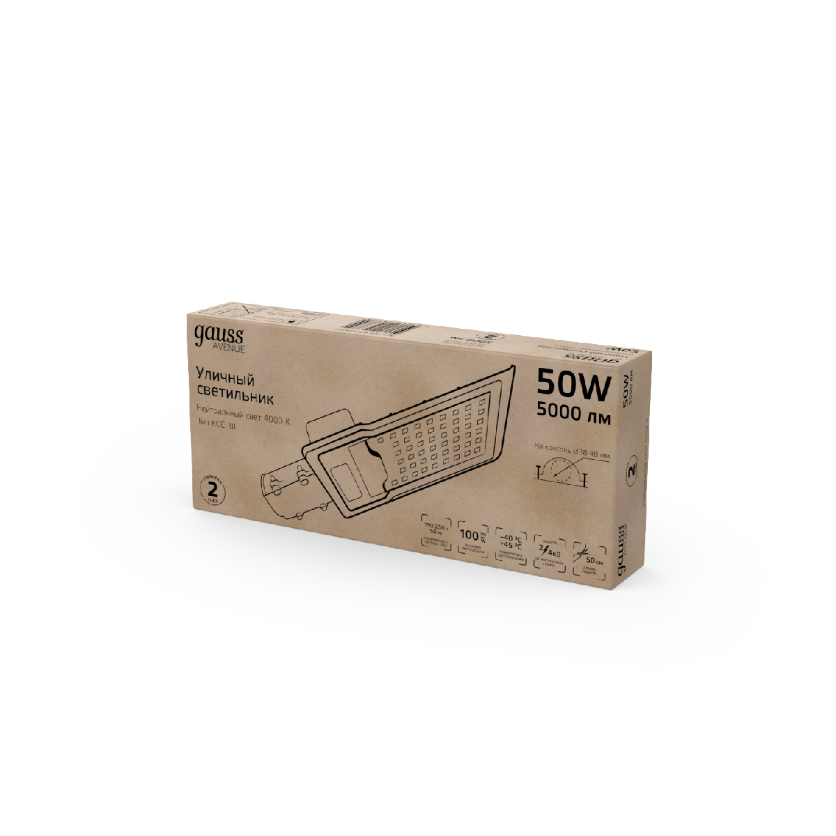 Уличный консольный светильник Gauss Avenue 629534250