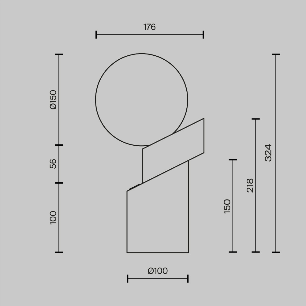 Настольная лампа Maytoni Divario MOD468TL-L3B3K